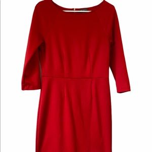 Red 3/4 sleeve professional dress from The Limited